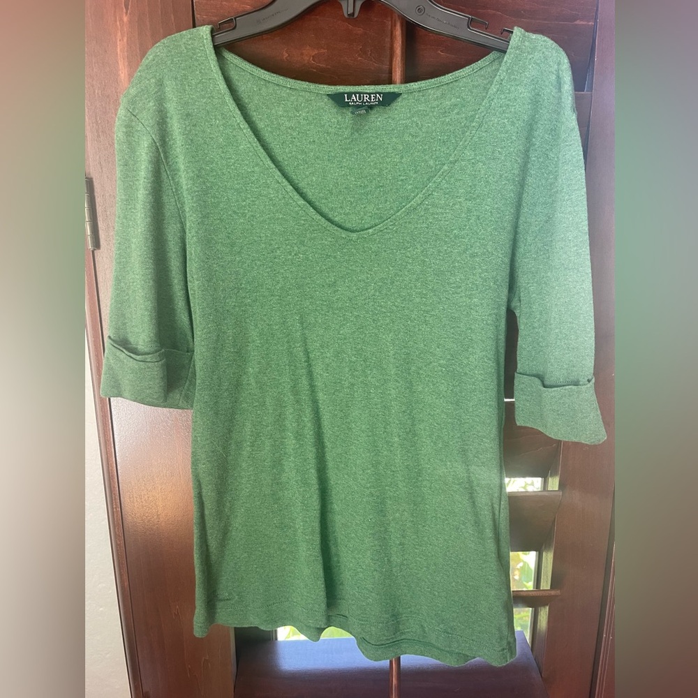 Lauren Ralph Lauren Kelly green top